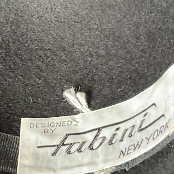 VINTAGE Fabini Women's Black Wool Hat EUC - Picture 2 of 6